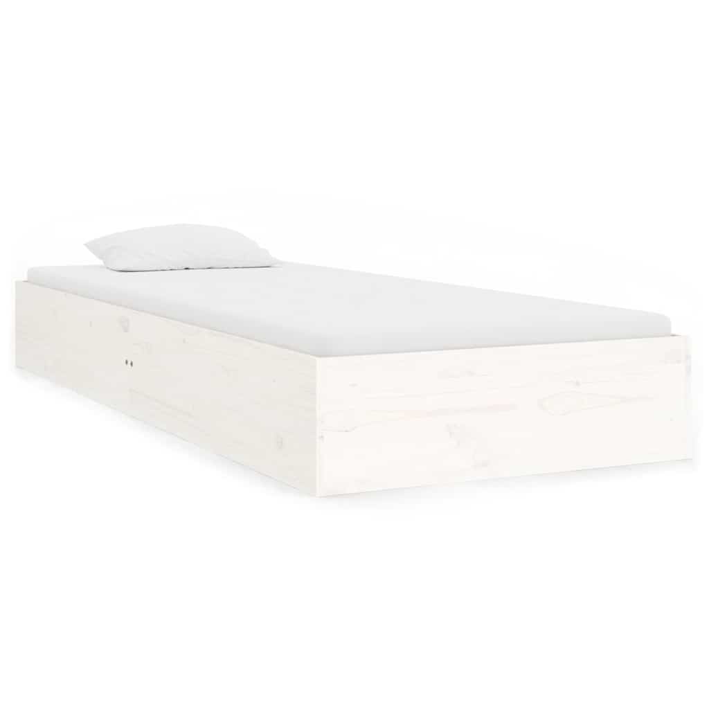 Vidaxl bedframe massief hout wit 90x190 cm