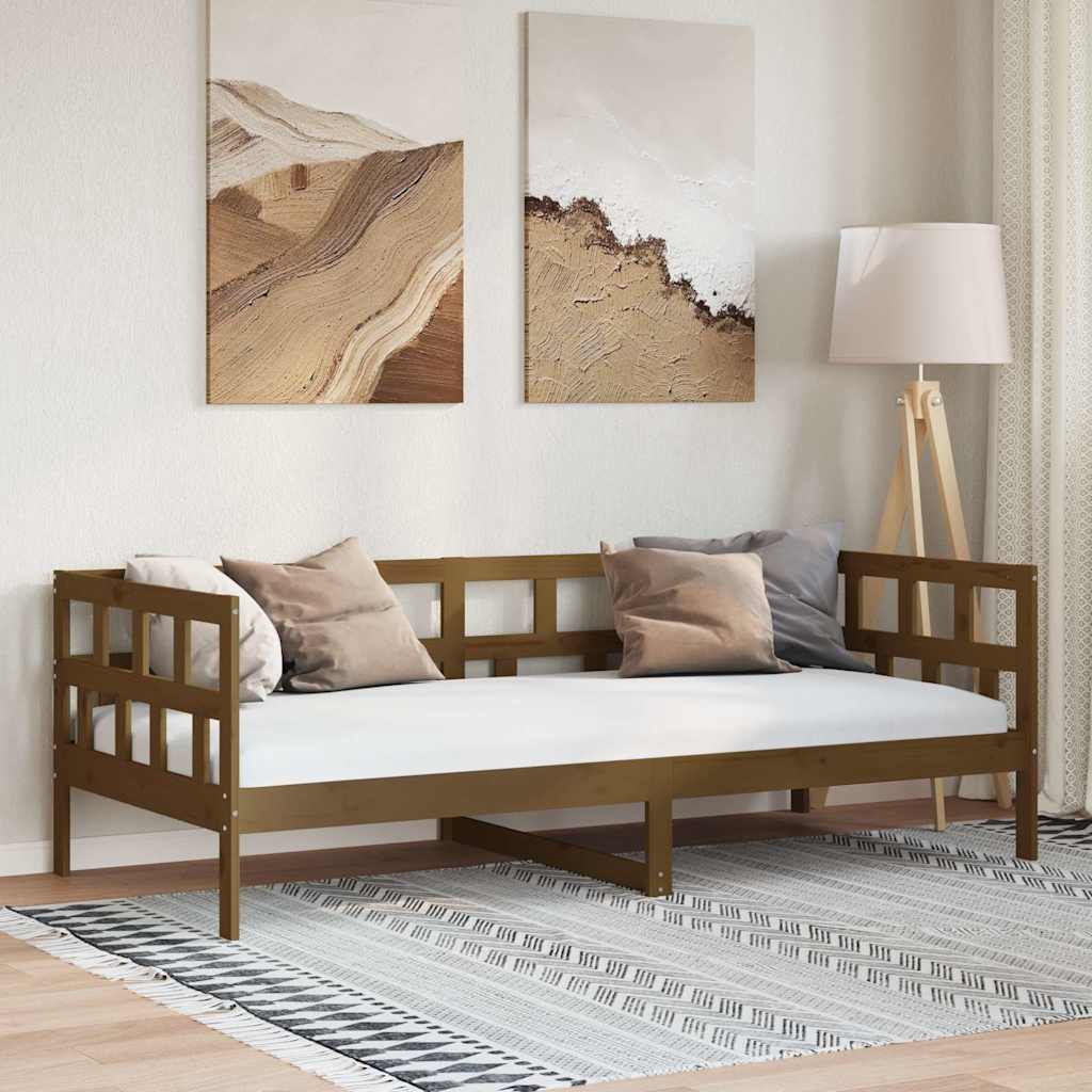 Vidaxl slaapbank massief grenenhout honingbruin 80x200 cm