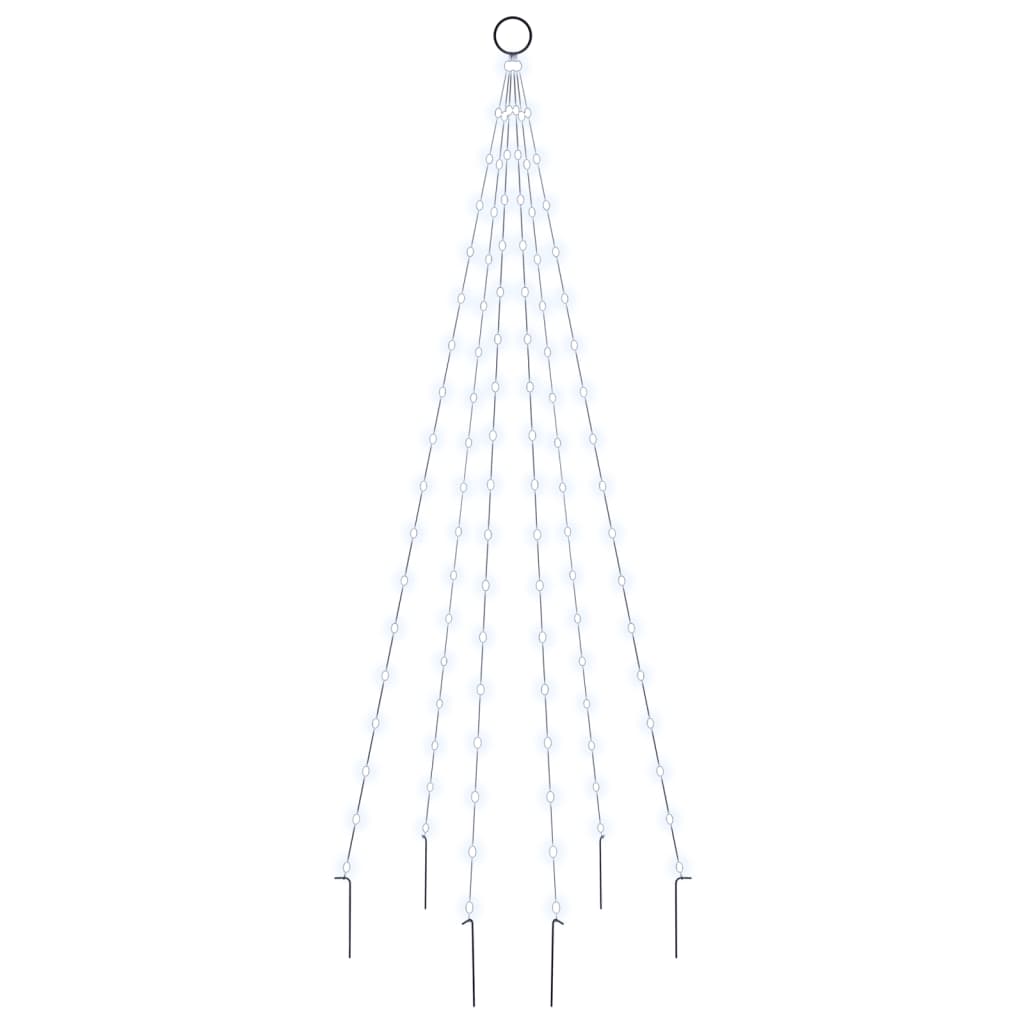 Vidaxl Flagmpole Weihnachtsbaum 108 LEDs kalt weiß 180 cm