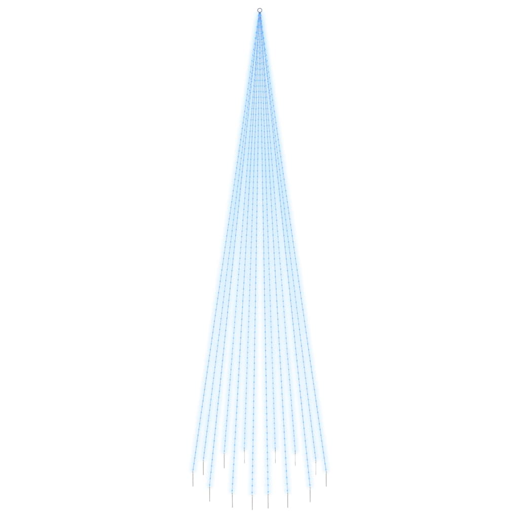 Vidaxl Flagmpole Weihnachtsbaum 1134 LEDs Blau 800 cm