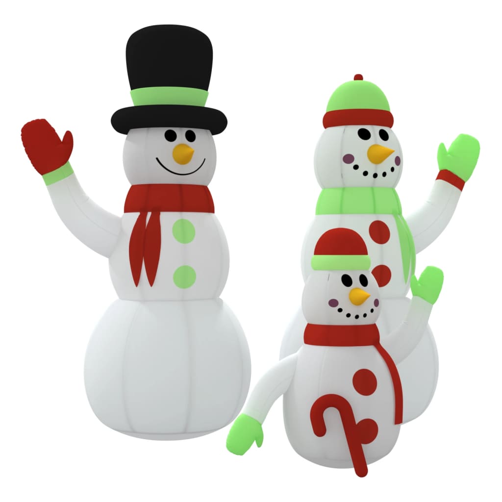 Vidaxl Schneemann mit LEDs mit 360 cm aufblasbar