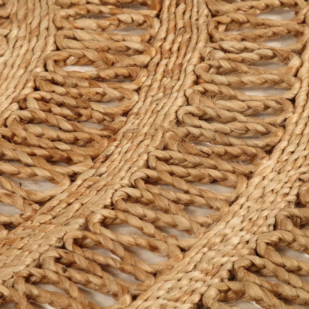 Vidaxl Teppich um 90 cm geflochtene Jute