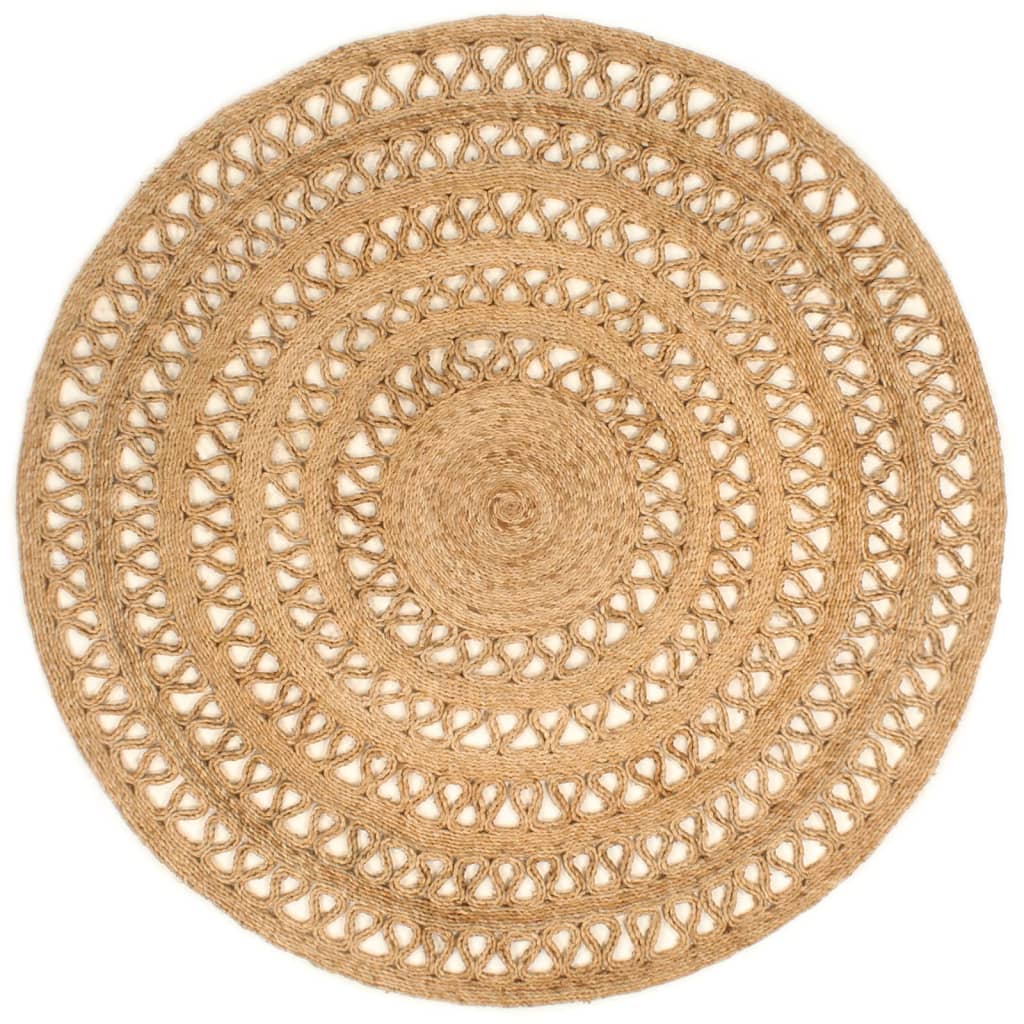Vidaxl Teppich um 150 cm geflochtene Jute
