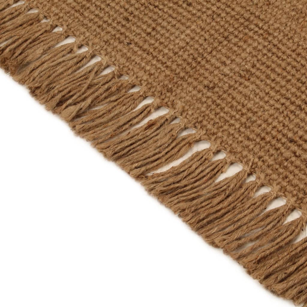 Vidaxl Teppich mit Bürsten 120x180 cm Jute