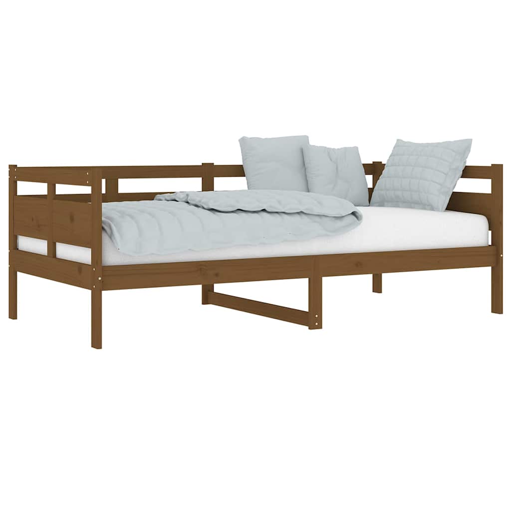 Vidaxl slaapbank massief grenenhout honingbruin 90x190 cm