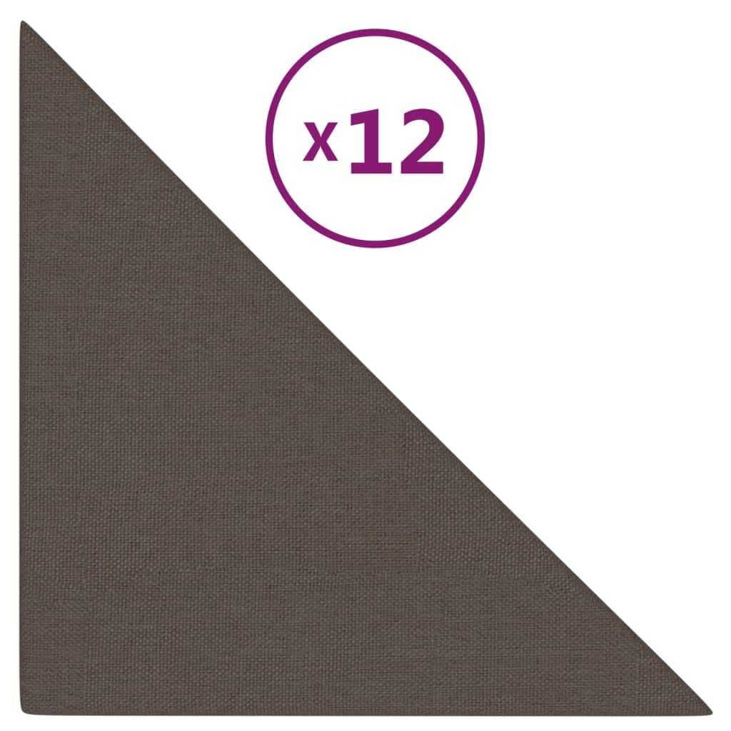 Vidaxl -Wandplatten 12 Stk 0,54 m² 30 x 30 cm Stofftaupe