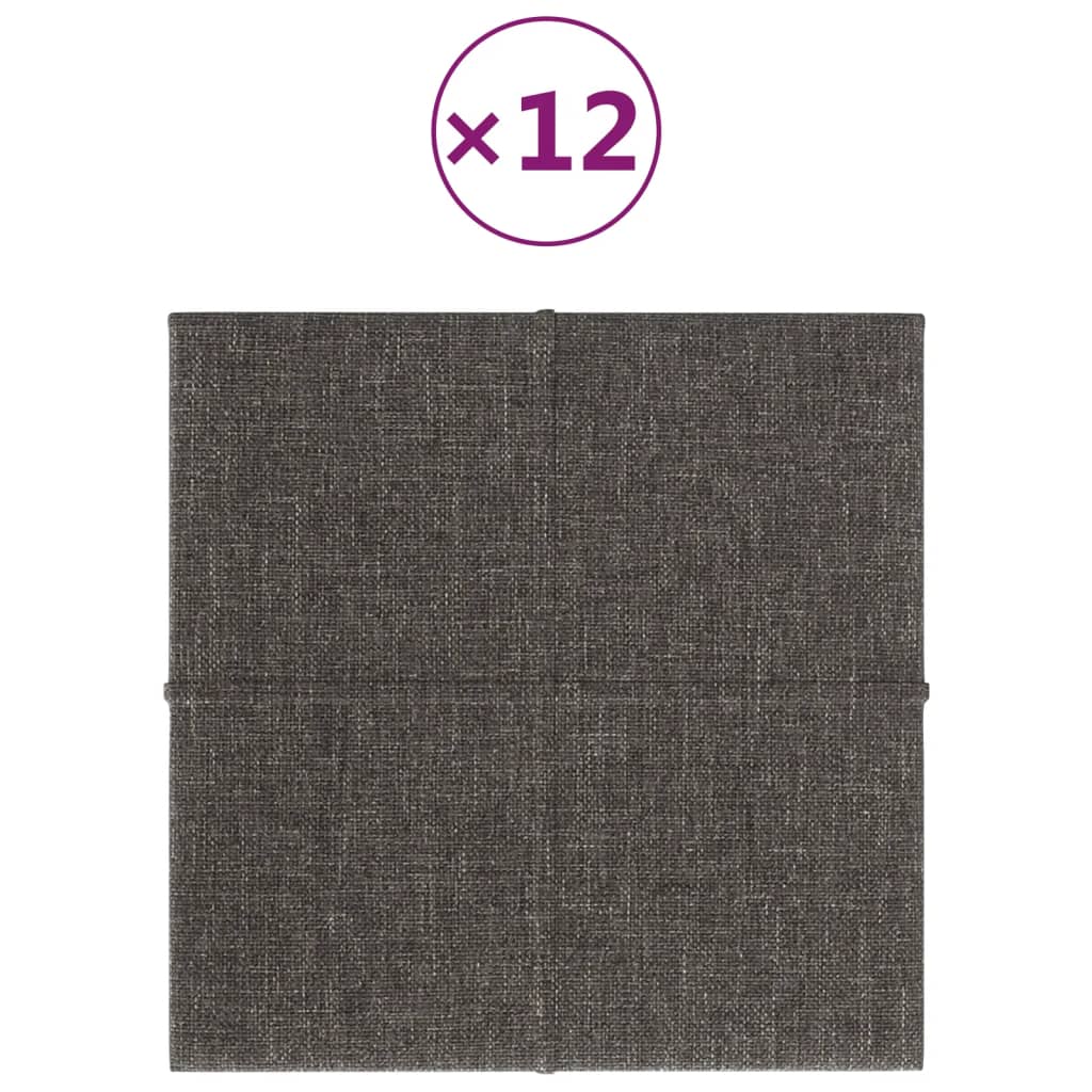 Vidaxl -Wandplatten 12 ST 1,08 m² 30 x 30 cm Dunkelgrau
