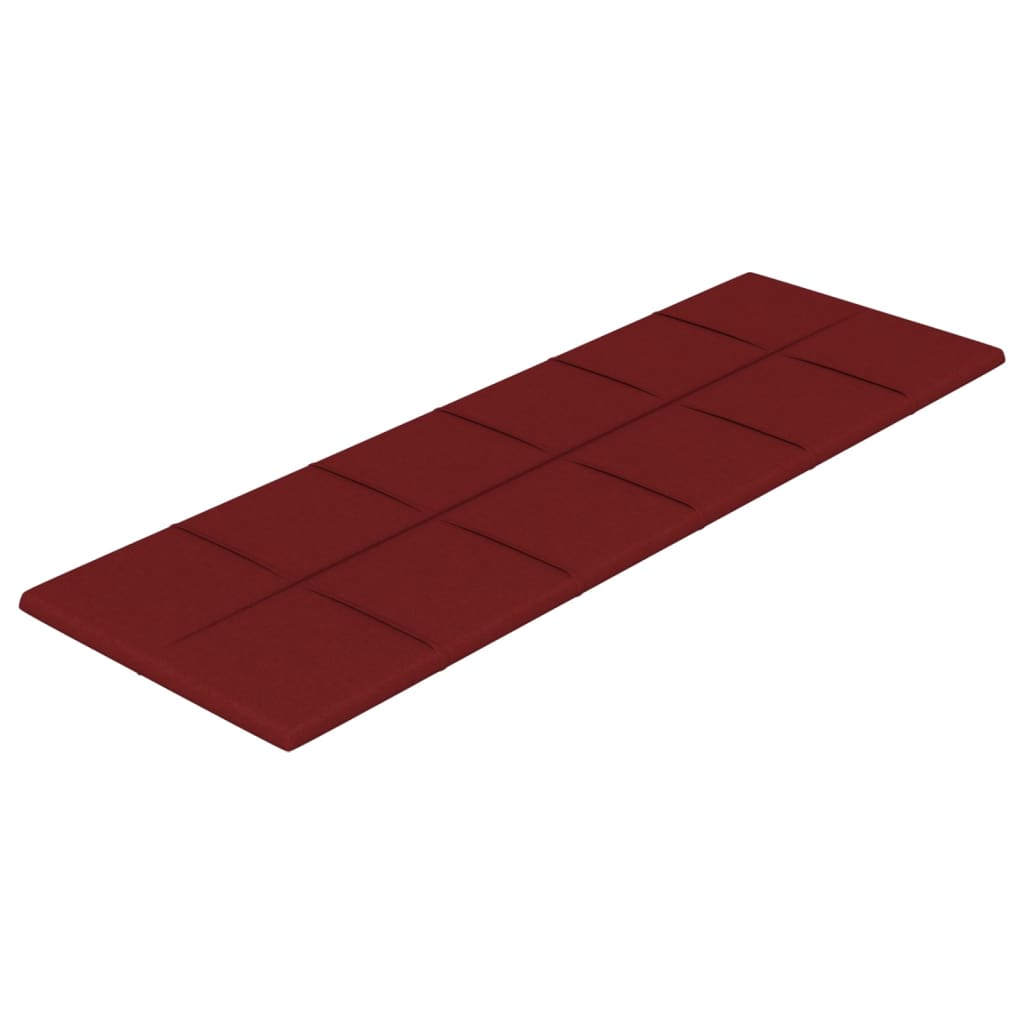 Vidaxl Wandpaneele 12 ST 3,24 m² 90 x 30 cm Stoffwein rot