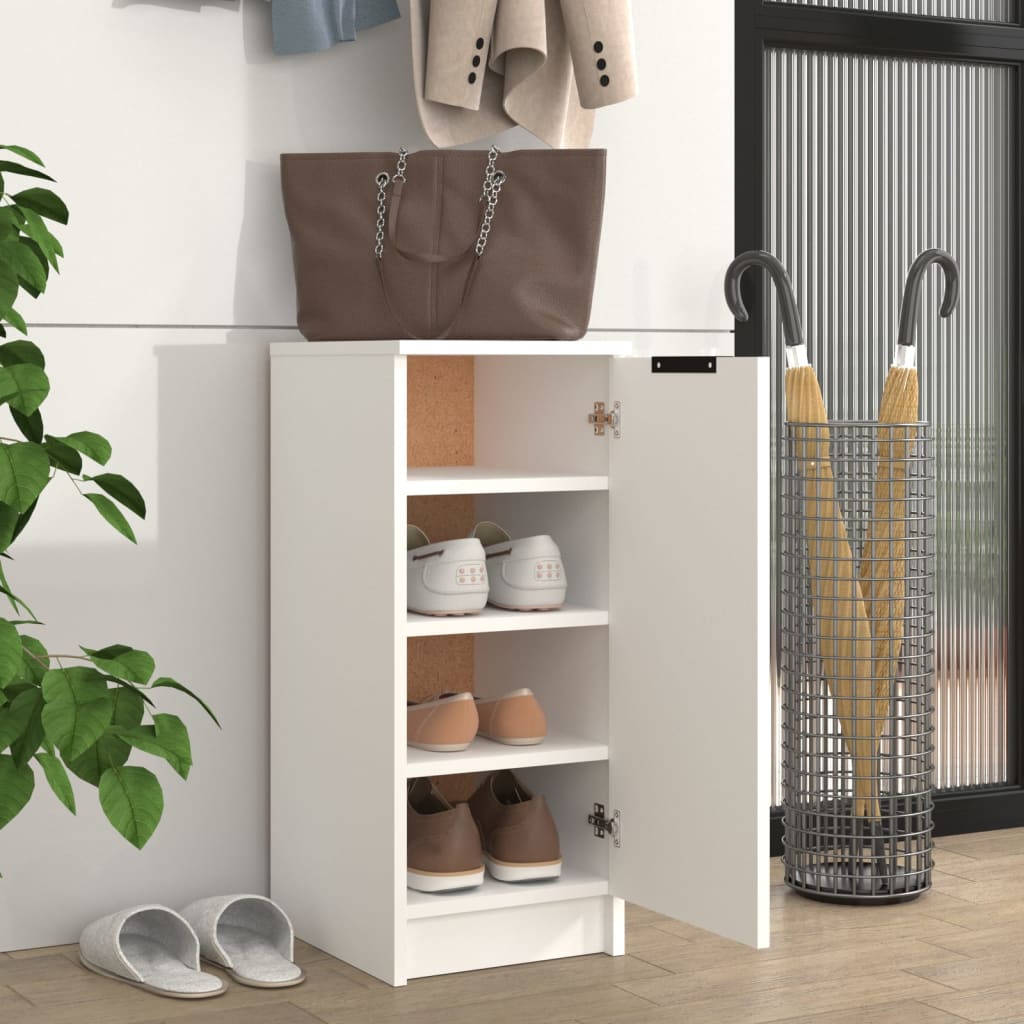 VidaXL Schuhschrank 30x35x70 cm Holzwerkstoff weiß