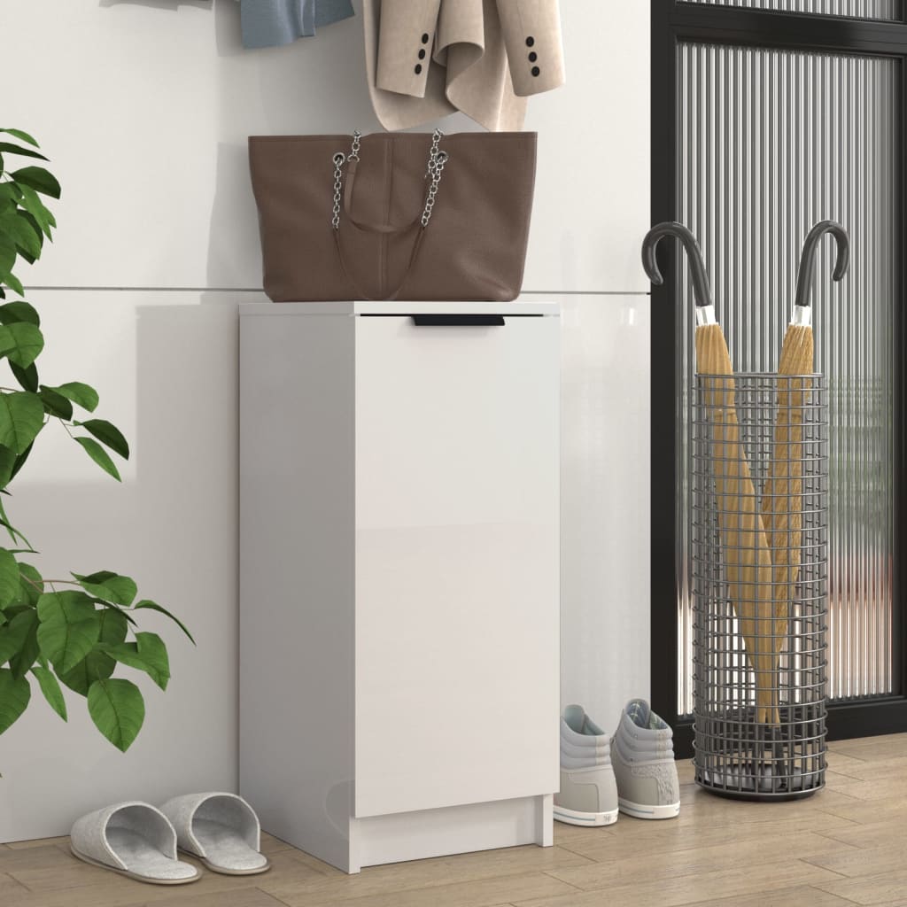 VidaXL Schuhschrank 30x35x70 cm lackiertes Holz Hochglanzweiß