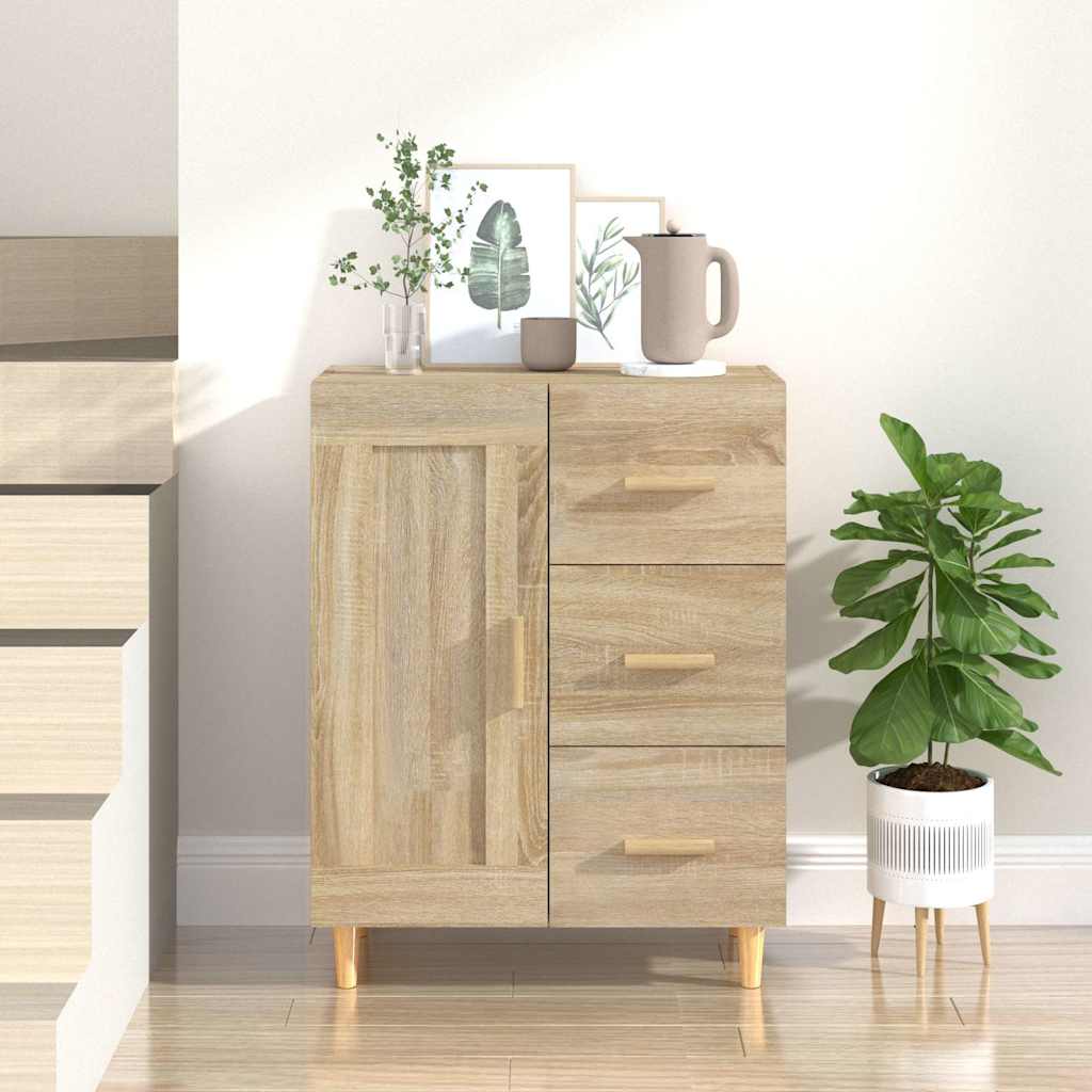 Vidaxl dressoir 69,5x34x90 cm bewerkt hout sonoma eikenkleurig