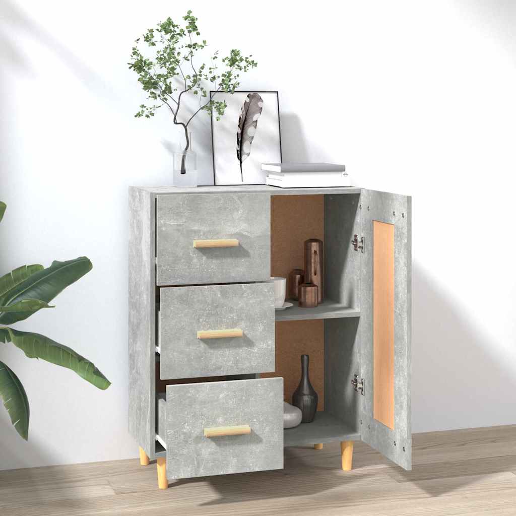 Vidaxl dressoir 69,5x34x90 cm bewerkt hout betongrijs