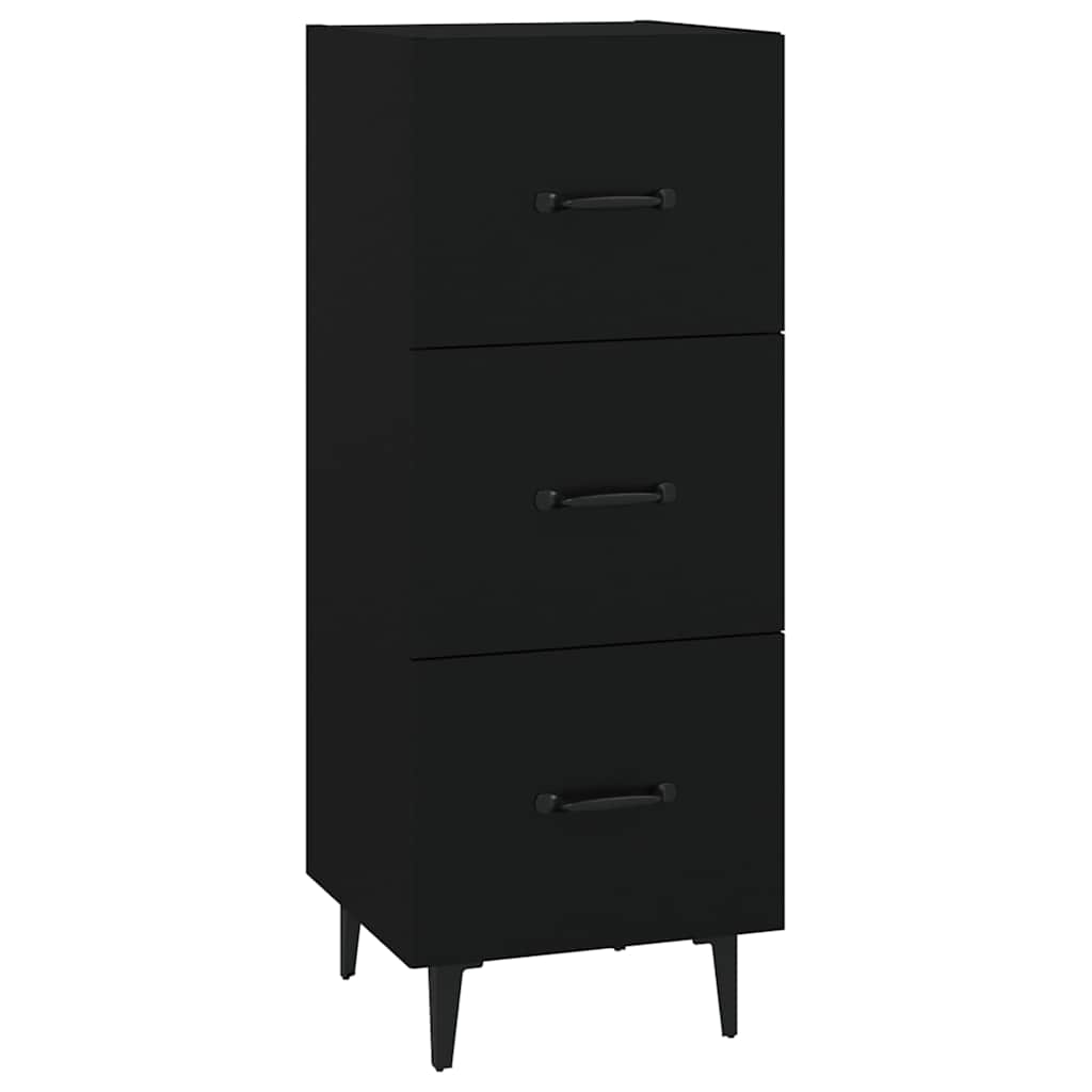 Vidaxl dressoir 34,5x34x90 cm bewerkt hout zwart