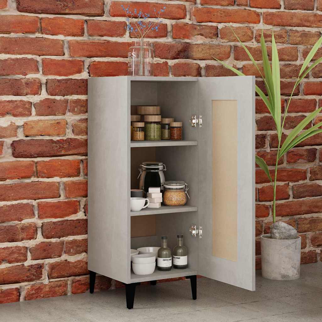 Vidaxl dressoir 34,5x34x90 cm bewerkt hout betongrijs