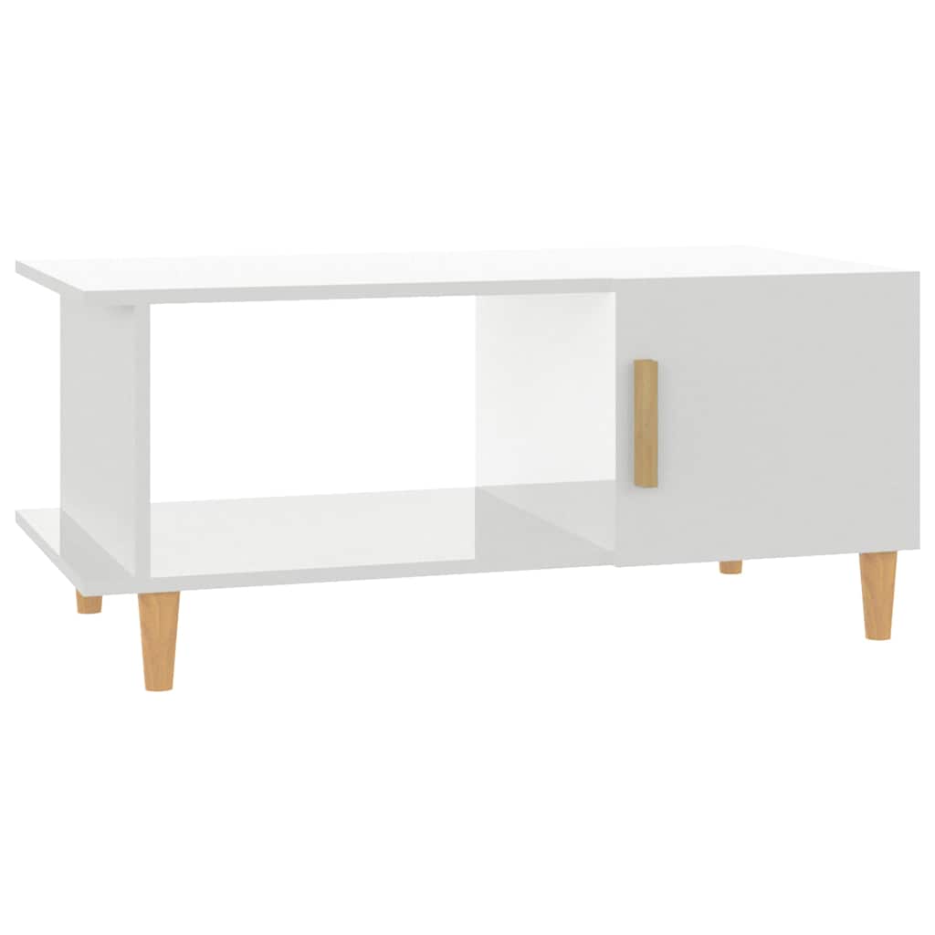 Vidaxl salontafel 90x50x40 cm bewerkt hout hoogglans wit