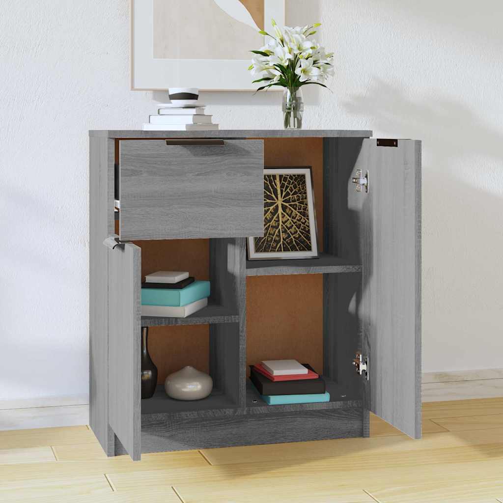 Vidaxl dressoir 60x30x70 cm bewerkt hout grijs sonoma eiken