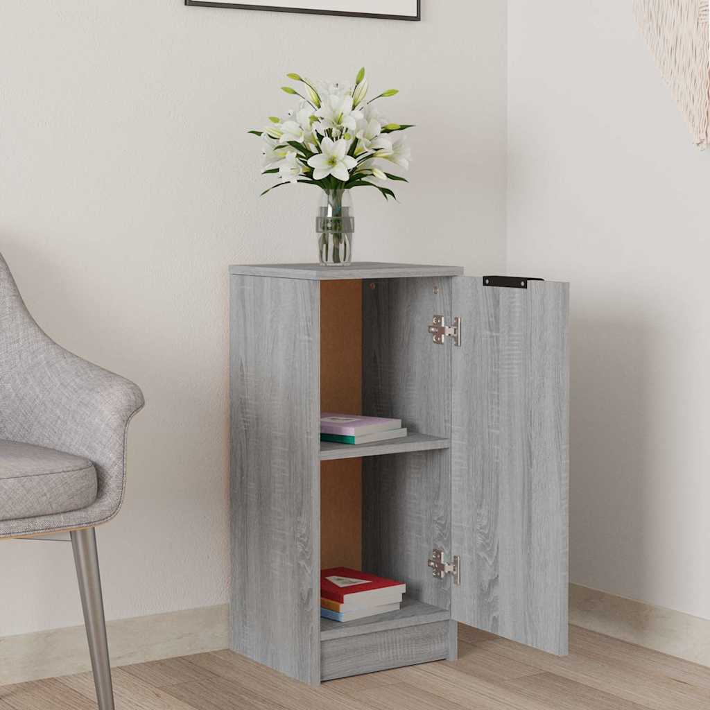 Vidaxl dressoir 30x30x70 cm bewerkt hout grijs sonoma eikenkleurig