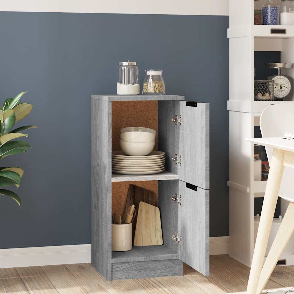 Vidaxl dressoir 30x30x70 cm bewerkt hout grijs sonoma eikenkleurig