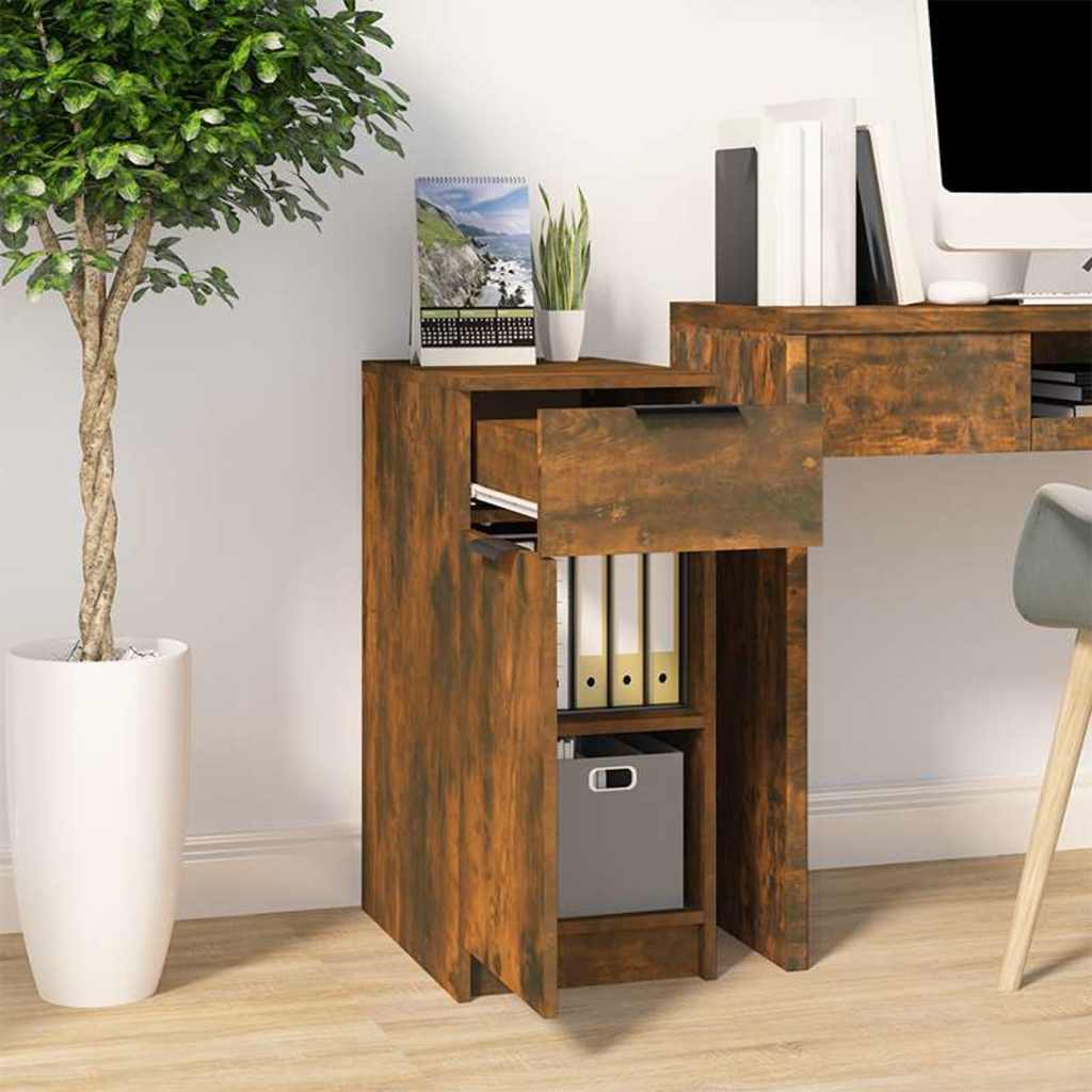 Vidaxl bureaukast 33,5x50x75 cm bewerkt hout gerookt eikenkleurig