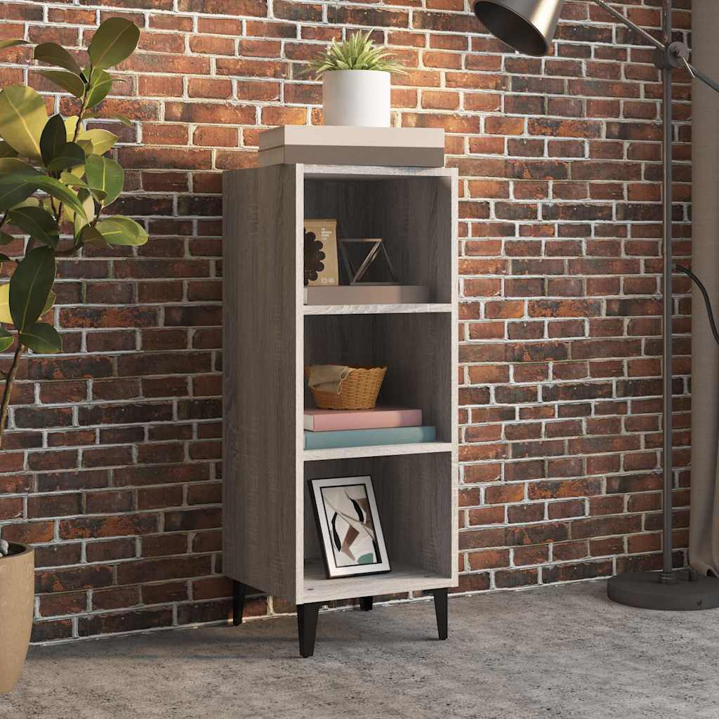 Vidaxl dressoir 34,5x32,5x90 cm bewerkt hout grijs sonoma eikenkleurig
