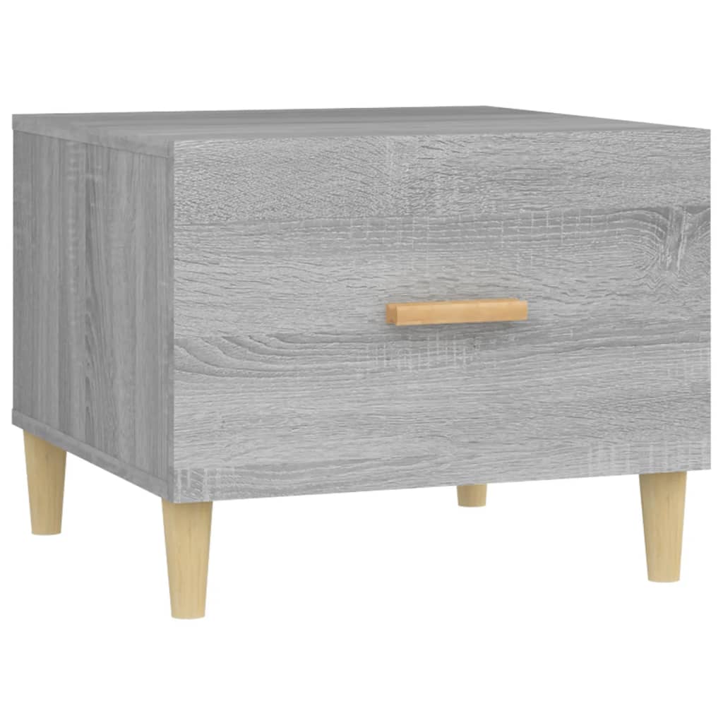 Vidaxl salontafel 50x50x40 cm bewerkt hout grijs sonoma eikenkleurig