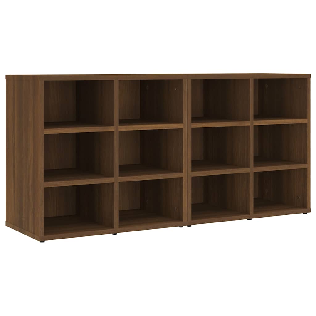 Vidaxl schoenenkasten 2 st 52,5x30x50 cm bruin eikenkleur