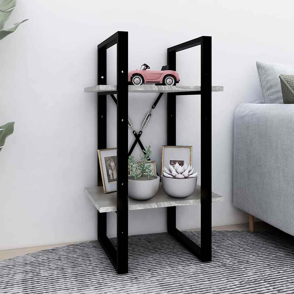 Vidaxl boekenkast 2-laags 40x30x70 cm bewerkt hout grijs sonoma eiken