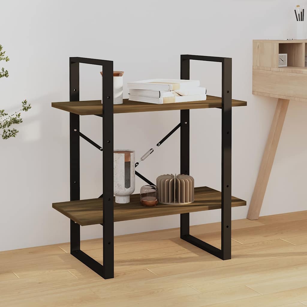 Vidaxl boekenkast 60x30x70 cm bewerkt hout bruin eikenkleur