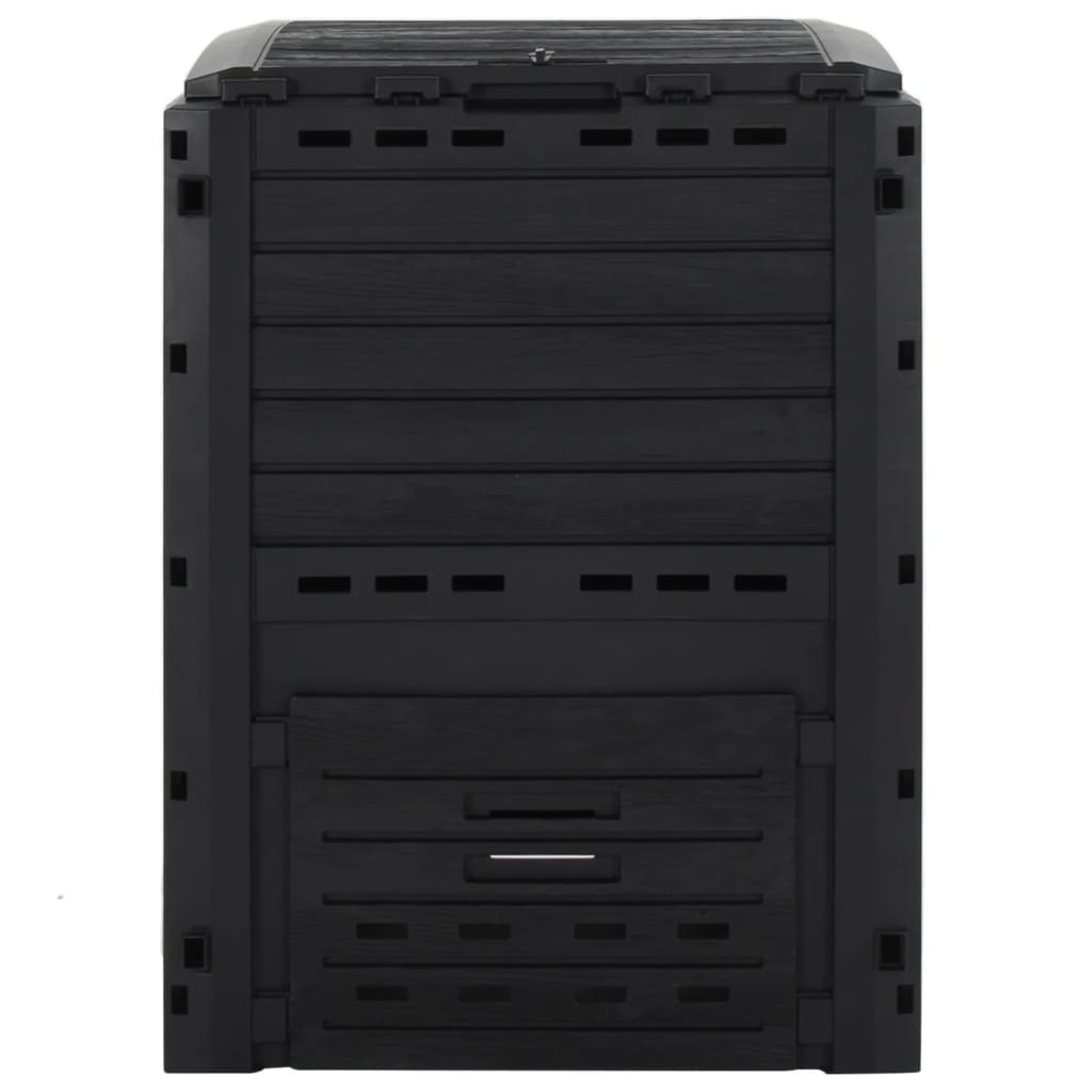 Vidaxl Compost Bin 280 l Polypropen Schwarz