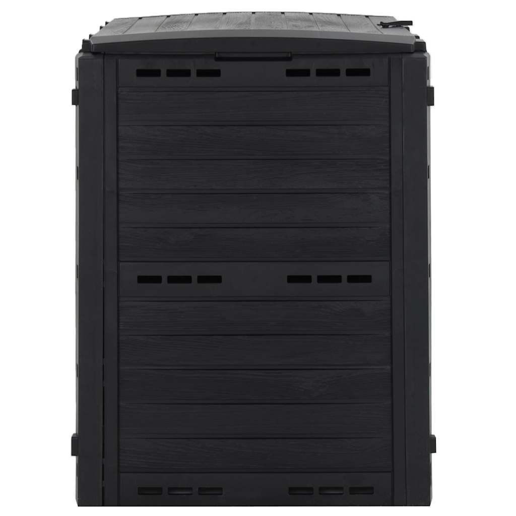 Vidaxl Compost Bin 280 l Polypropen Schwarz
