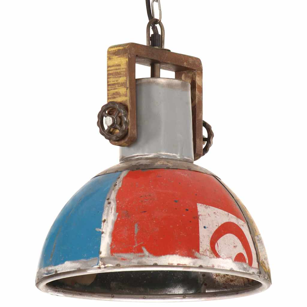 Vidaxl hanglamp industrieel rond 25 w e27 30 cm meerkleurig