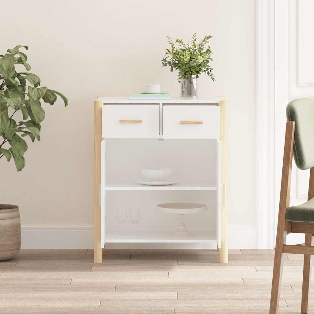 Vidaxl dressoir 62x38x75 cm bewerkt hout wit