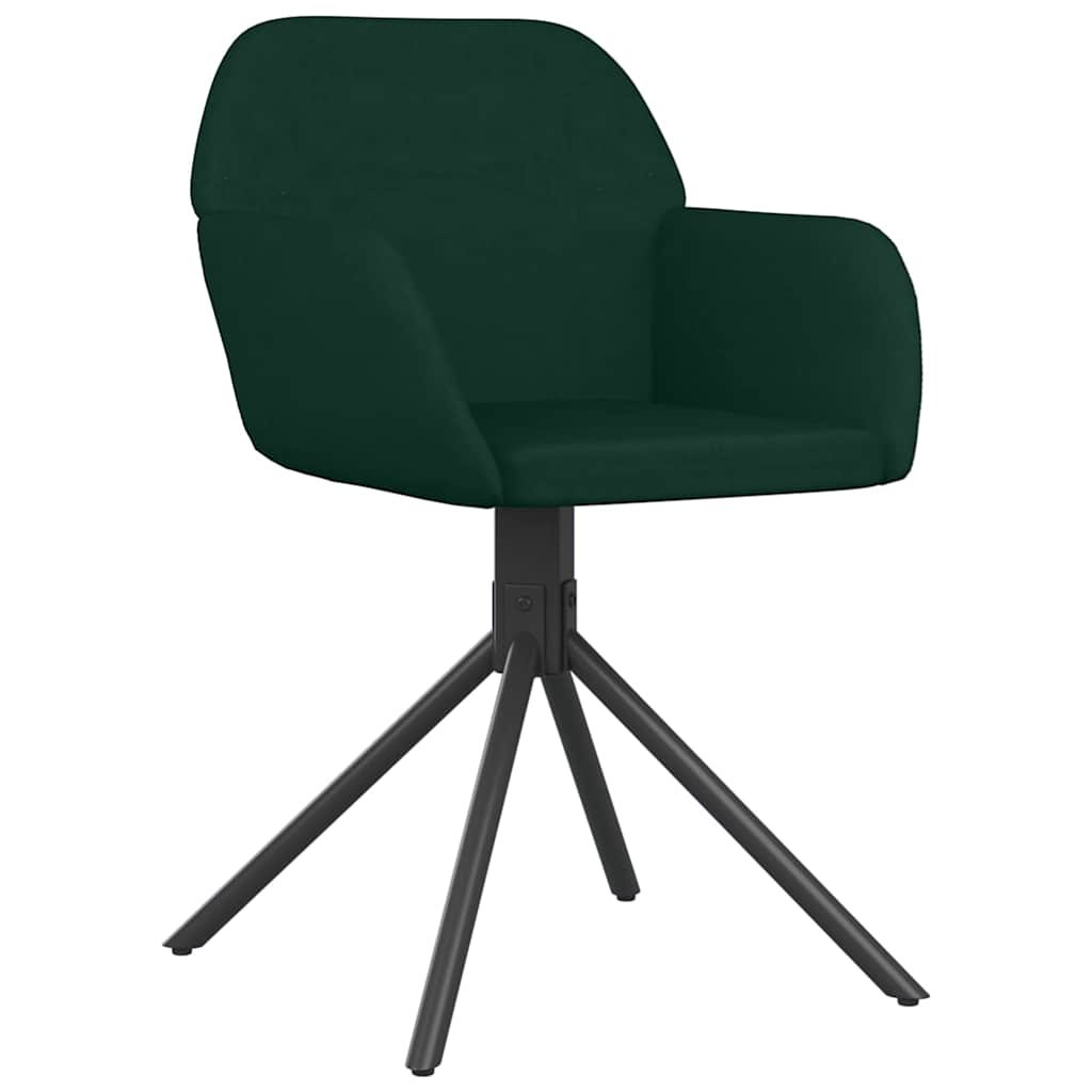 Vidaxl eetkamerstoelen draaibaar 2 st fluweel donkergroen