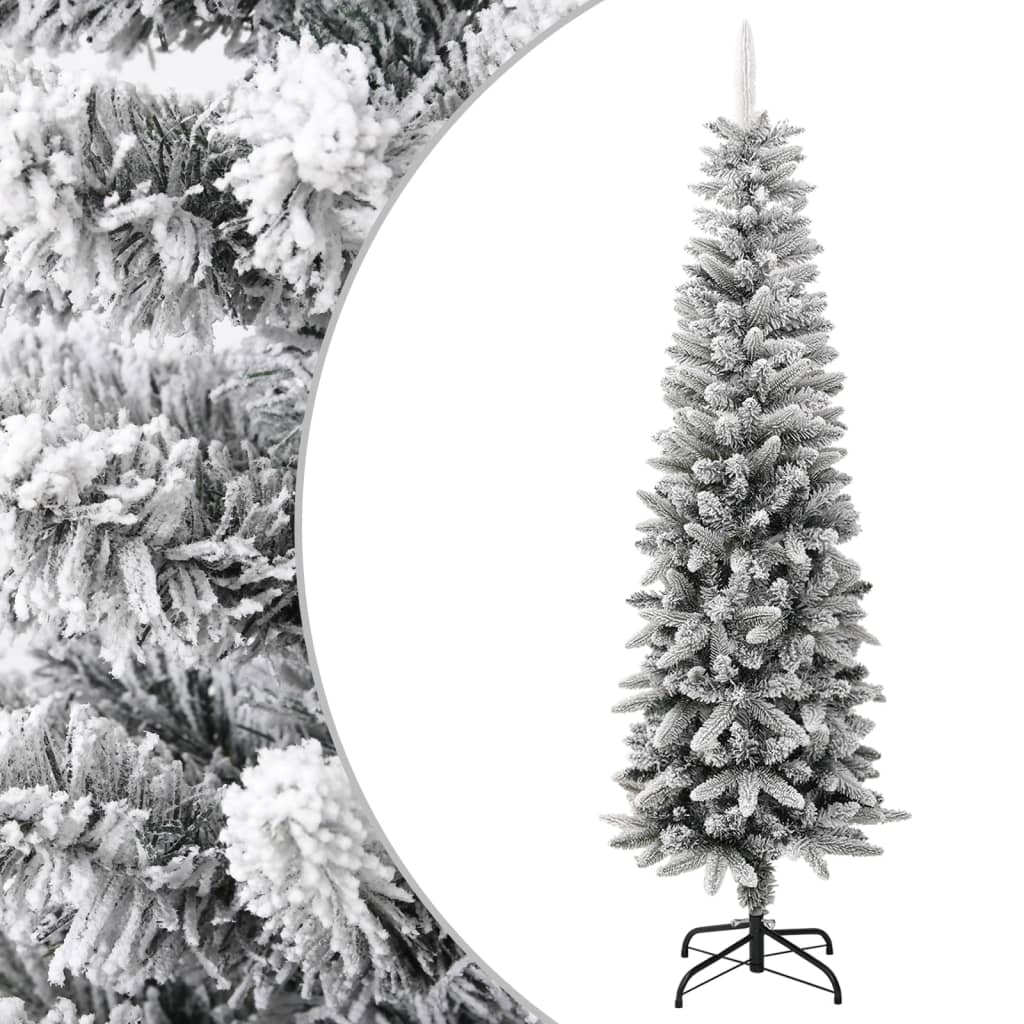 Vidaxl Kunstkerstboom mit schneebeschmaler 180 cm PVC und PE