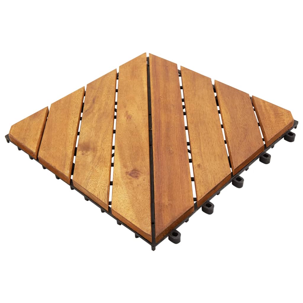 VIDAXL -Terrassenfliesen 20 Stcs 30 x 30 cm Festes Akazieholzbraun