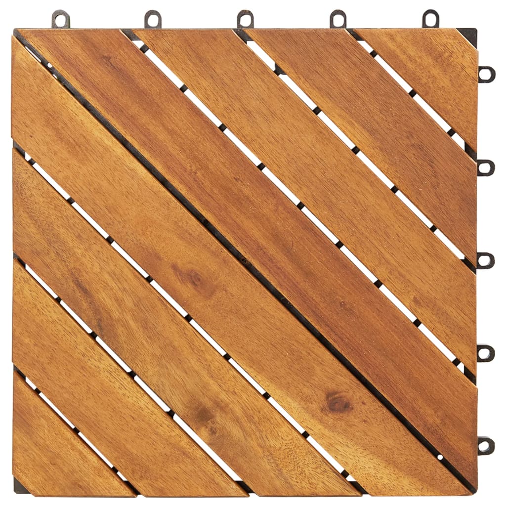 VIDAXL -Terrassenfliesen 30 x 30 x 30 cm Feststoff Acaciahout Braun