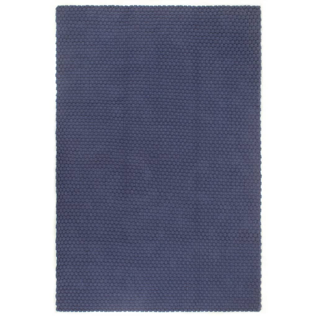 VIDAXL Rechteckige 120x180 cm Baumwollmarineblau