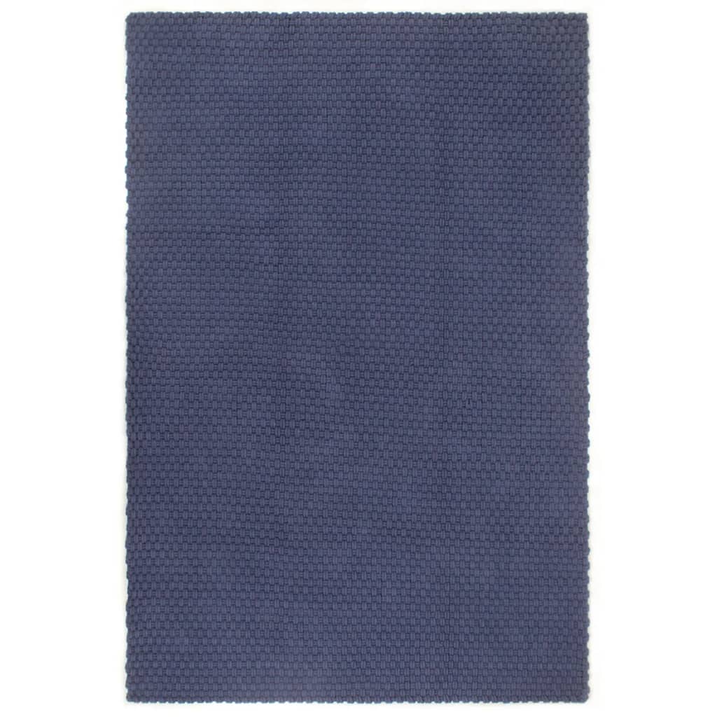 VIDAXL Rechteckige 180x250 cm Baumwollmarineblau