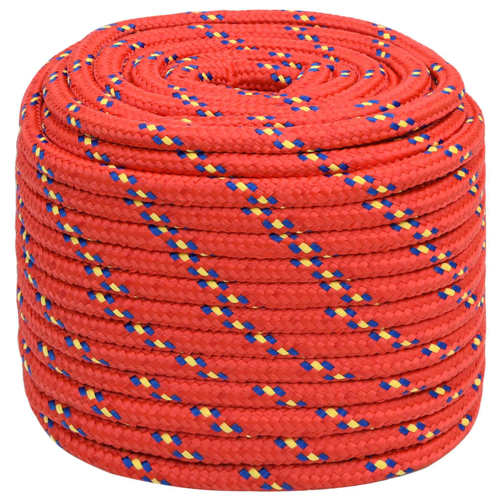 Vidaxxl Bootsseil 16 mm 25 m Polypropylen rot