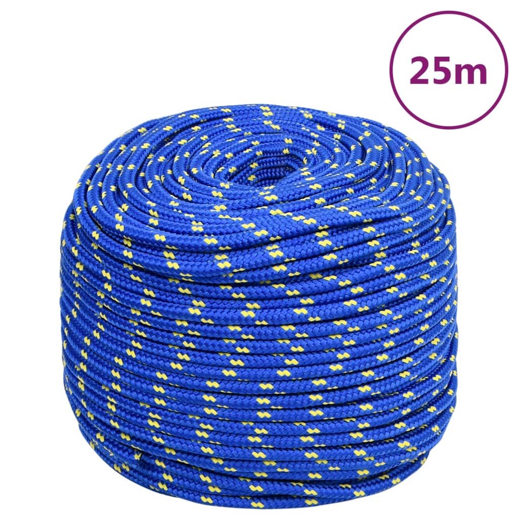 Vidaxxl Bootsseil 10 mm 25 m Polypropylen blau