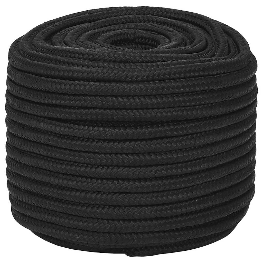 Vidaxl Bootsseil 12 mm 25 m Polypropylen schwarz