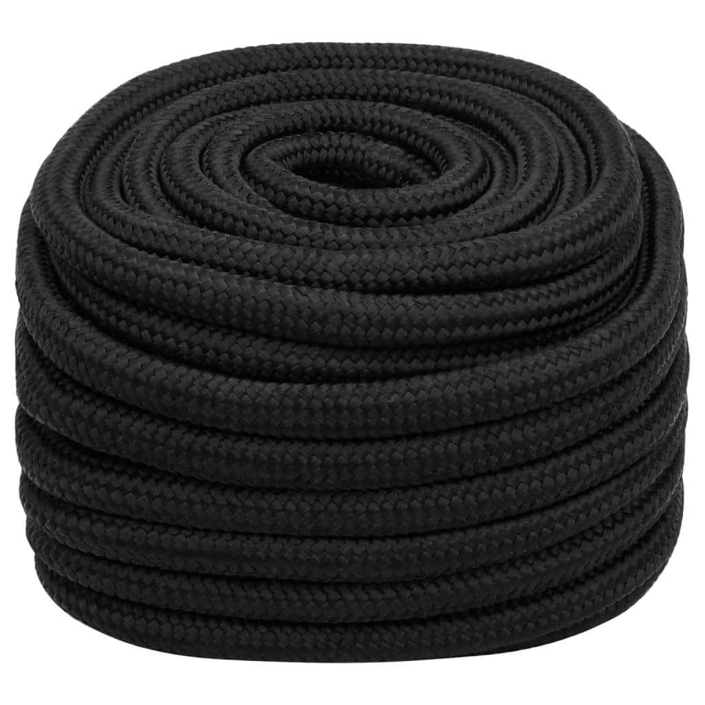 Vidaxl Bootsseil 20 mm 50 m Polypropylen schwarz