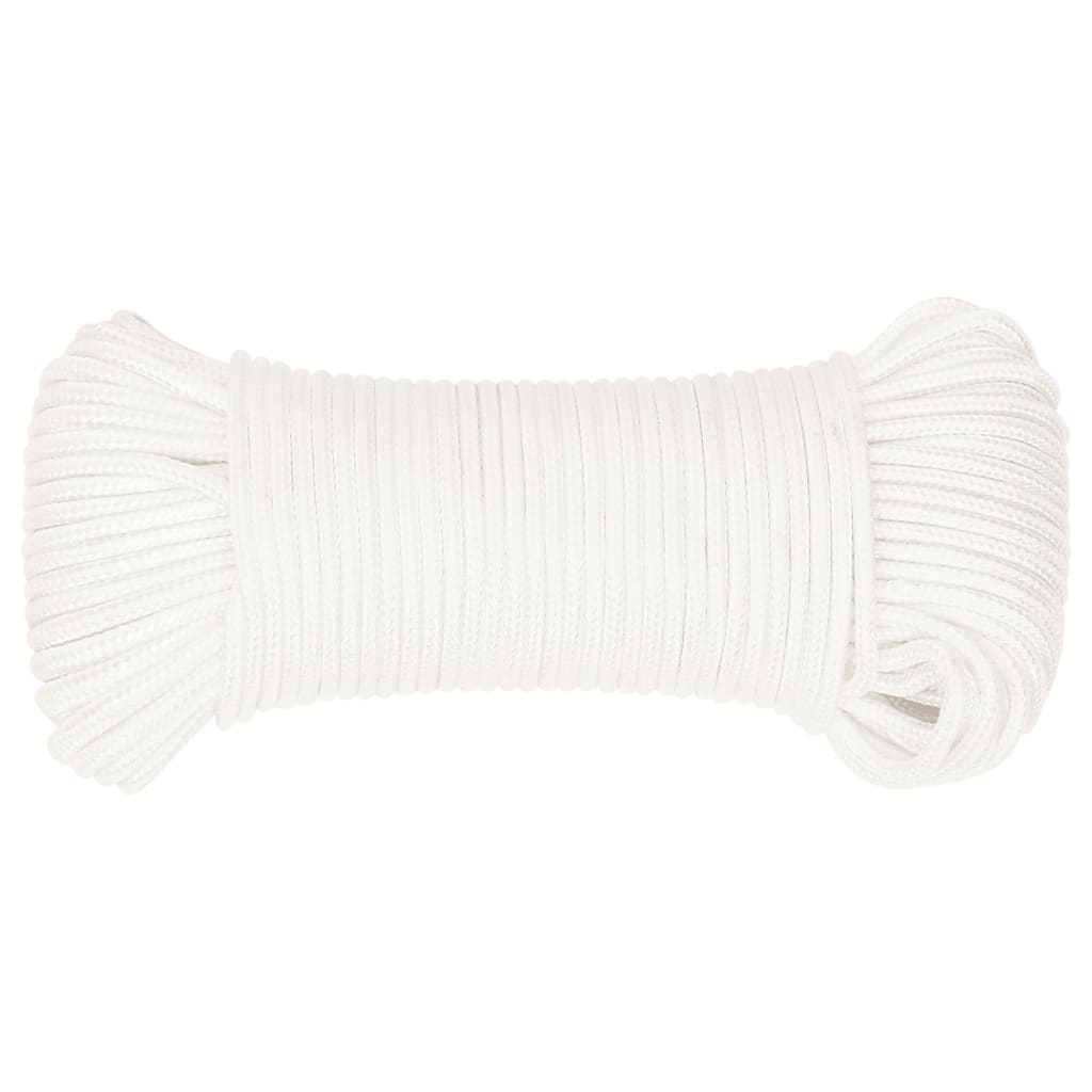 Vidaxl Bootsseil 5 mm 100 m Polypropylen massiv weiß