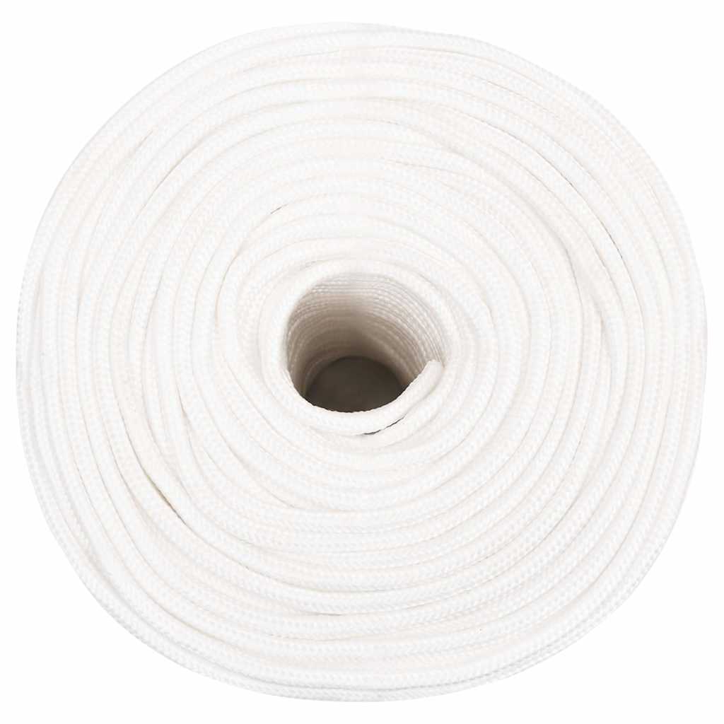 Vidaxl Bootsseil 6 mm 100 m Polypropylen massiv weiß