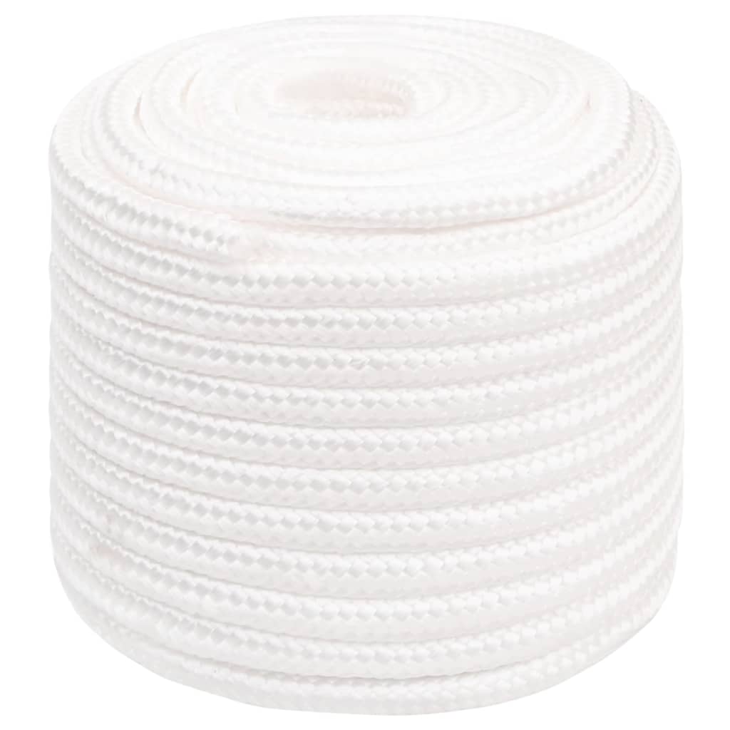 Vidaxl Bootsseil 18 mm 25 m Polypropylen massiv weiß