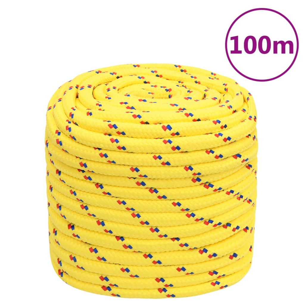 Vidaxl Bootsseil 18 mm 100 m Polypropylen gelb
