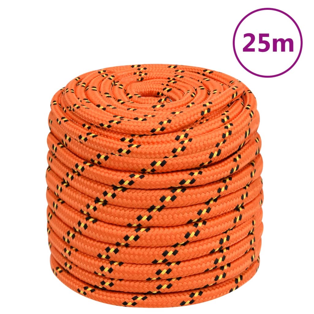 Vidaxxl Bootsseil 16 mm 25 m Polypropylen Orange