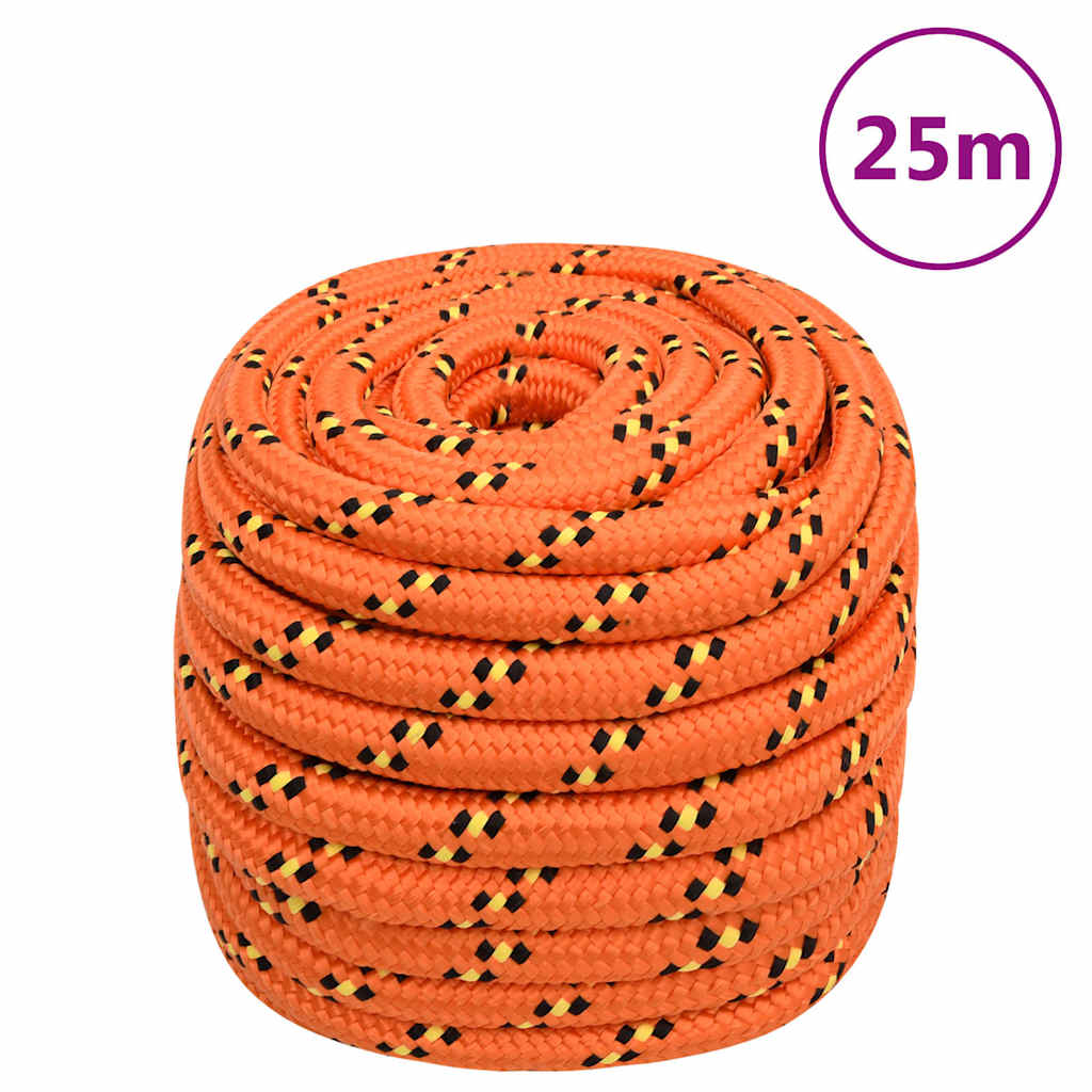 VidaXL Bootsseil 20 mm 25 m Polypropylen Orange