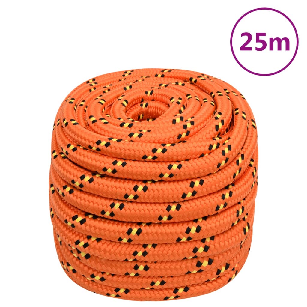 VidaXL Bootsseil 20 mm 25 m Polypropylen Orange