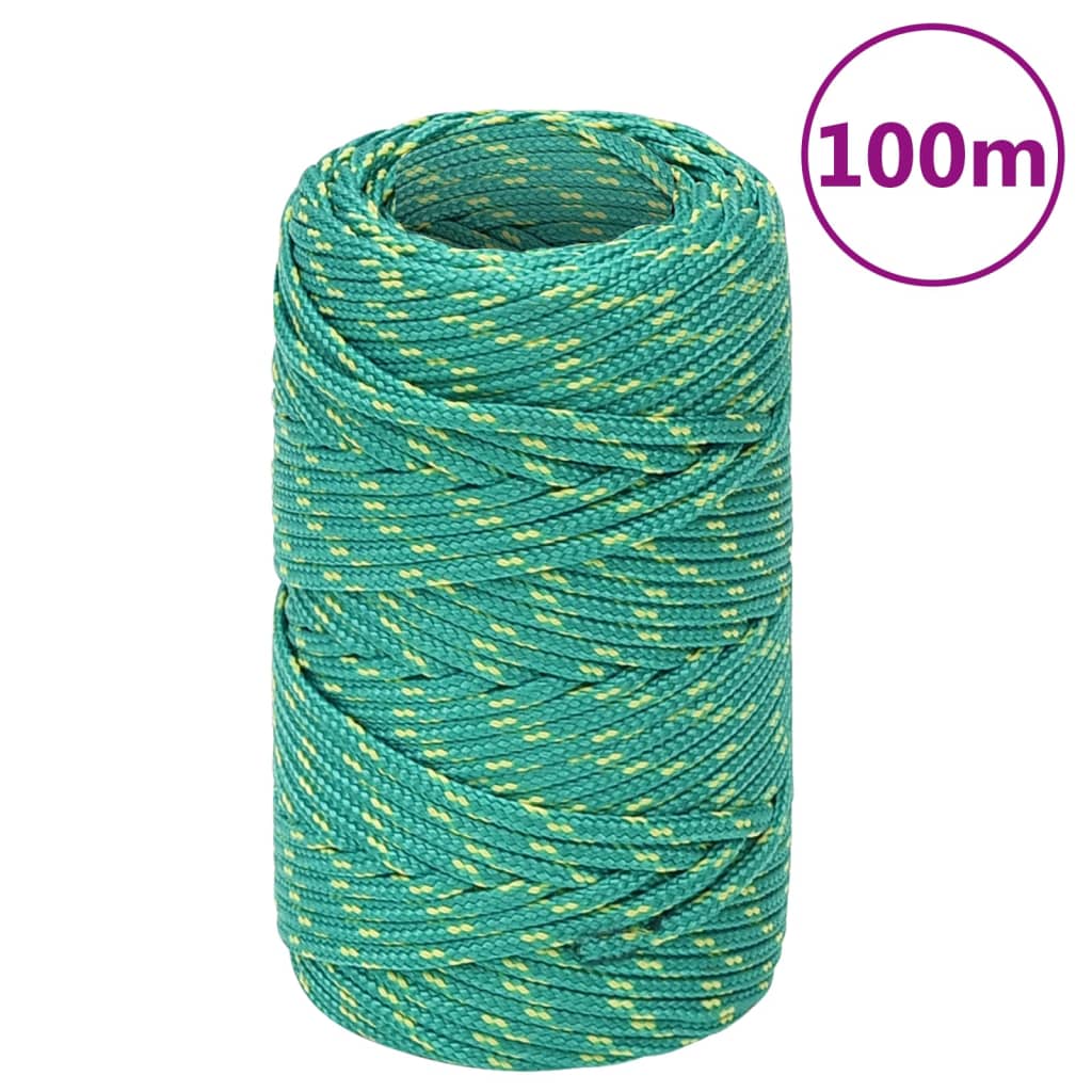 Vidaxl Bootsseil 2 mm 100 m Polypropylen grün